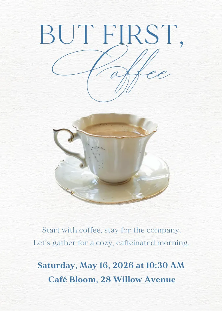 Brew and brunch - brunch & lunch invitation